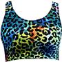 Gem Gear Tie Dye Leopard Racer Back Sports Bra