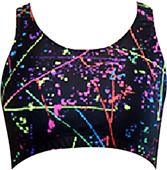 Gem Gear Paint Splatter Racer Back Sports Bra Gem Gear Paint Splatter Racer Back Sports Bra