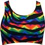 Gem Gear Tie Dye Zebra Racer Back Sports Bra