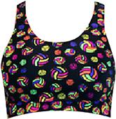Gem Gear Volleyballs Racer Back Sports Bra