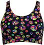 Multicolor Volleyballs Racer Back Sports Bra