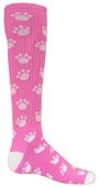 Red Lion Pink Paw Print Athletic Socks Red Lion Pink Paw Print Athletic Socks