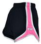 Fit 2 Win Womens Sprinter Black/Pink Pique Shorts