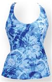 Fit 2 Win Isabelle Blue Swirl Sports Tank