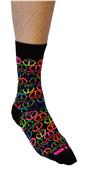 Fit 2 Win Peace Sign Crazy Crew Socks