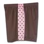 Fit2Win Daisy Polka Dot Brown Pink Mesh Shorts