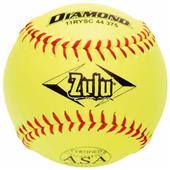 Diamond Zulu Red Stitch 11" ASA Softballs Diamond Zulu Red Stitch 11" ASA Softballs