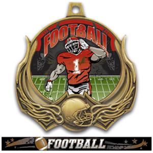 GOLD MEDAL/ULTIMATE FOOTBALL RIBBON