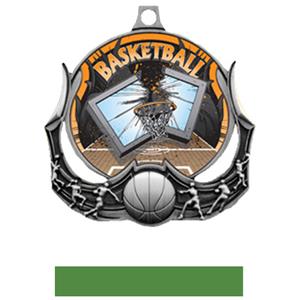 SILVER MEDAL/GREEN RIBBON