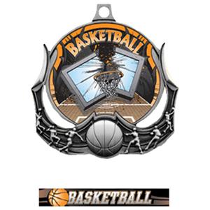 SILVER MEDAL/ULTIMATE BASKETBALL RIBBON