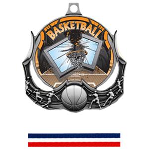 SILVER MEDAL/RED WHITE & BLUE RIBBON