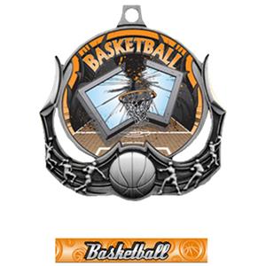 SILVER MEDAL/GRAPHX BASKETBALL RIBBON