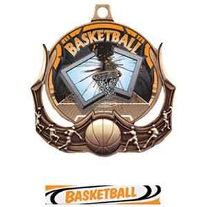 BRONZE MEDAL/DELUXE BASKETBALL RIBBON
