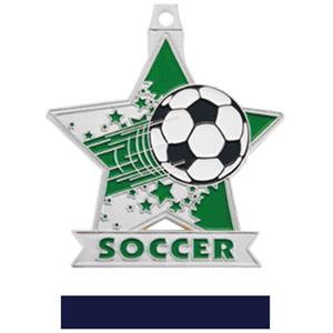 SILVER MEDAL/NAVY RIBBON