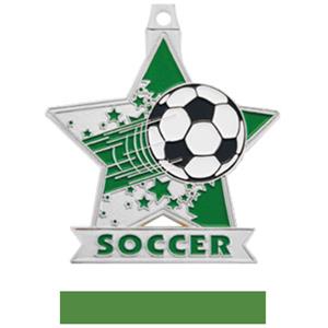 SILVER MEDAL/GREEN RIBBON