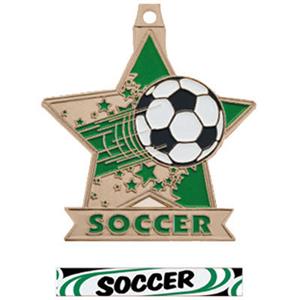 BRONZE MEDAL/DELUXE SOCCER RIBBON