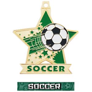 GOLD MEDAL/GRAPHX SOCCER RIBBON