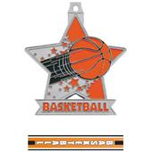2.5" Star Basketball Medal M-715B