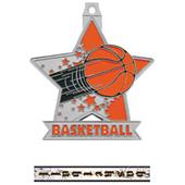 2.5" Star Basketball Medal M-715B