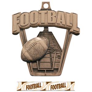 BRONZE MEDAL / DELUXE FOOTBALL RIBBON