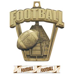 GOLD MEDAL / DELUXE FOOTBALL RIBBON