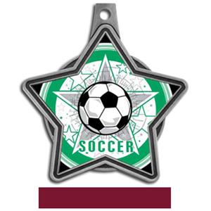 SILVER MEDAL/MAROON RIBBON