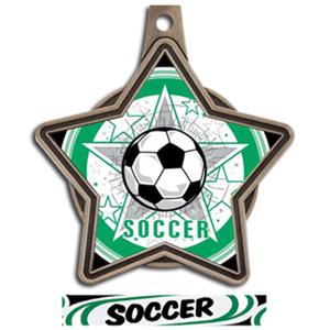BRONZE MEDAL/DELUXE SOCCER RIBBON
