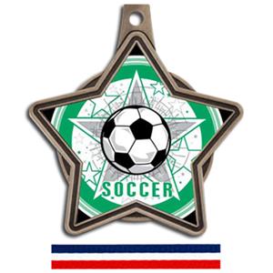BRONZE MEDAL/RED WHITE & BLUE RIBBON