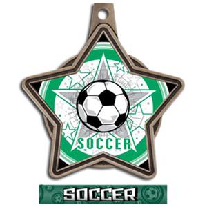 BRONZE MEDAL/GRAPHX  SOCCER RIBBON