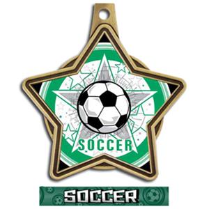 GOLD MEDAL/GRAPHX  SOCCER RIBBON