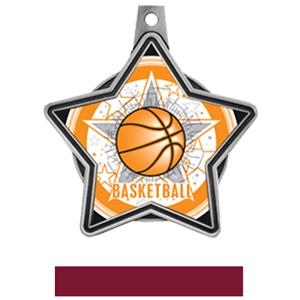 SILVER MEDAL / MAROON RIBBON