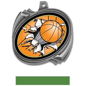 SILVER MEDAL/GREEN RIBBON