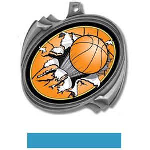 SILVER MEDAL/LT. BLUE RIBBON