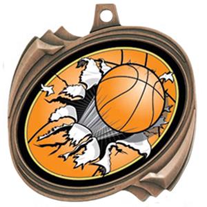 SILVER MEDAL/AMERICANA BASKETBALL RIBBON