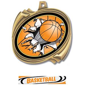 GOLD MEDAL/DELUXE BASKETBALL RIBBON