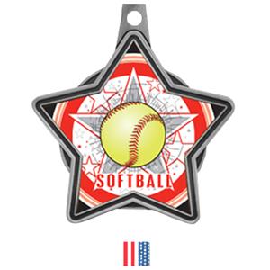SILVER MEDAL / FLAG RIBBON