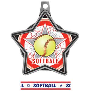 SILVER MEDAL / AMERICANA SOFTBALL RIBBON