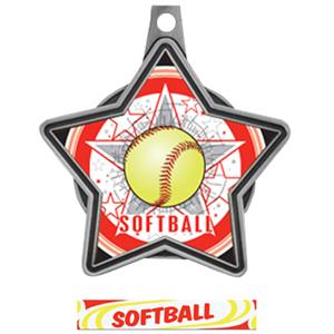SILVER MEDAL / DELUXE SOFTBALL RIBBON