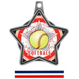 SILVER MEDAL / RED WHITE & BLUE RIBBON
