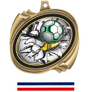 GOLD MEDAL (RWB) RED WHITE & BLUE RIBBON