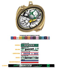 GOLD MEDAL AMERICANA SOCCER RIBBON
