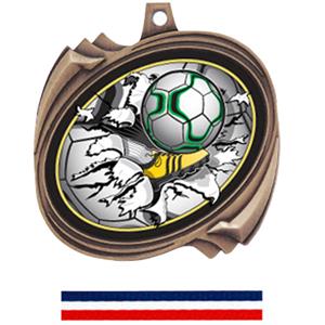 BRONZE MEDAL (RWB) RED WHITE & BLUE RIBBON