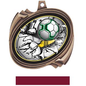 BRONZE MEDAL MAROON RIBBON