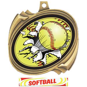 GOLD/DELUXE SOFTBALL RIBBON