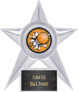 CLEAR STAR/BLACK TWISTER LABEL - BUST-OUT MYLAR