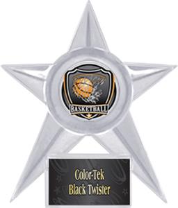 CLEAR STAR/BLACK TWISTER LABEL - SHIELD MYLAR