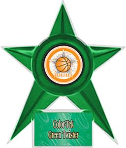 GREEN STAR/GREEN TWISTER LABEL - ALL-STAR MYLAR