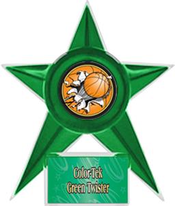 GREEN STAR/GREEN TWISTER LABEL - BUST-OUT MYLAR