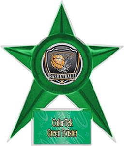 GREEN STAR/GREEN TWISTER LABEL - SHIELD MYLAR