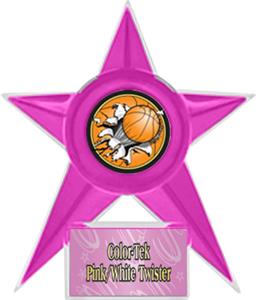 PINK STAR/PINK TWISTER LABEL - BUST-OUT MYLAR